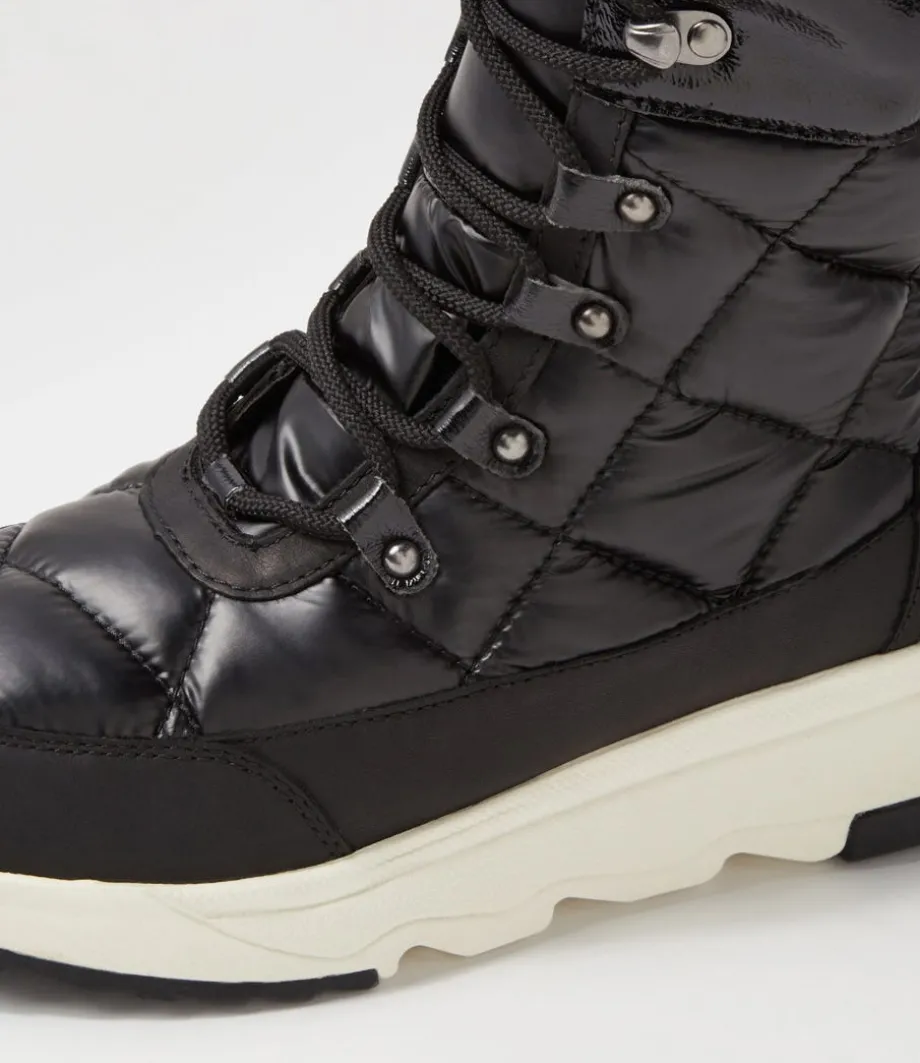D Falena B Abx B Black Leather Calf Boots