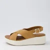 D Laudara B Cognac Nubuck Sandals