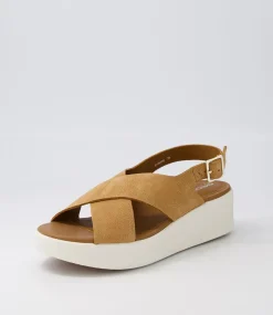 D Laudara B Cognac Nubuck Sandals