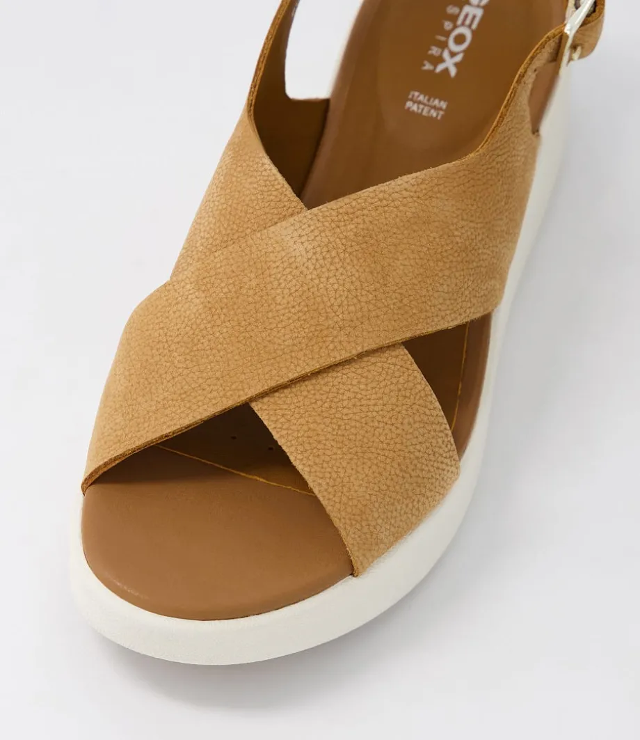 D Laudara B Cognac Nubuck Sandals