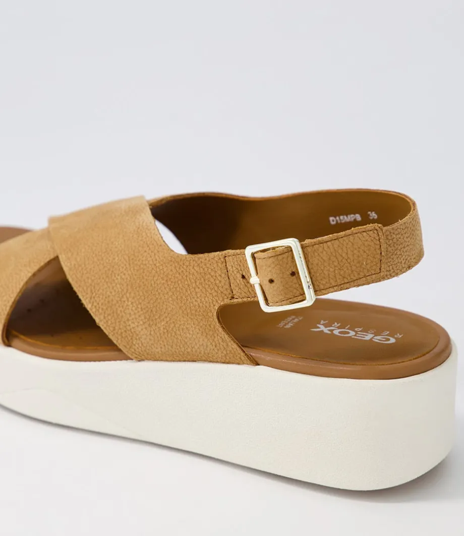 D Laudara B Cognac Nubuck Sandals