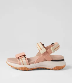 D Sorapis Grip B Peach Beige Suede Sandals