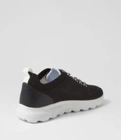 D Spherica A Black White Knit Sneakers
