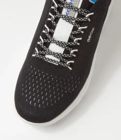 D Spherica A Black White Knit Sneakers