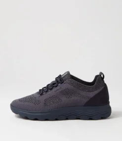 D Spherica A Dk Jeans Knit Sneakers
