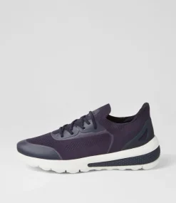 D Spherica Actif A Navy Knit Sneakers
