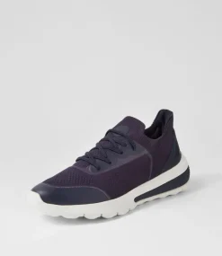 D Spherica Actif A Navy Knit Sneakers