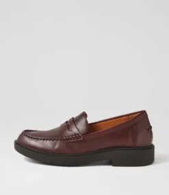 D Spherica Ec1 A Dark Burgundy Leather Loafers