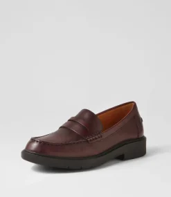 D Spherica Ec1 A Dark Burgundy Leather Loafers