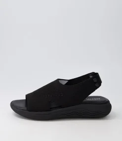 D Spherica Ec5 D Black Knit Sandals