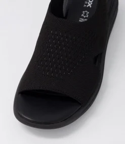 D Spherica Ec5 D Black Knit Sandals