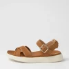 D Xand 2S B Cognac Nubuck Sandals