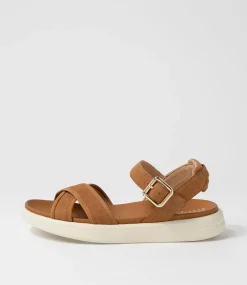 D Xand 2S B Cognac Nubuck Sandals