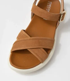 D Xand 2S B Cognac Nubuck Sandals