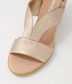 Dalia Champagne Nude Weave Leather Sandals