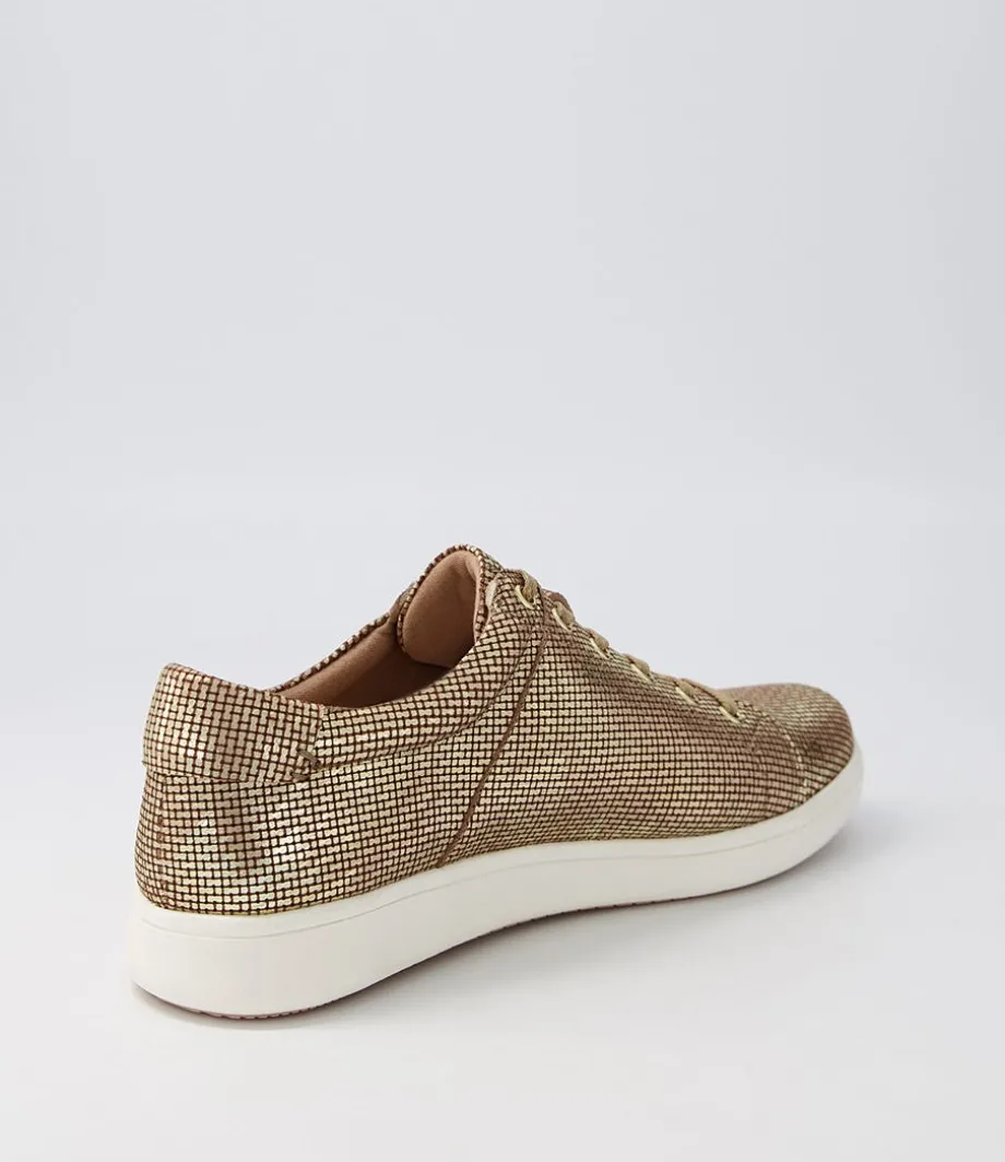 Delilah Xf Gold Cut Leather Sneakers