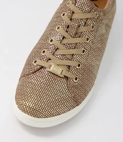 Delilah Xf Gold Cut Leather Sneakers