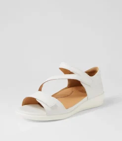 Demir W White Leather Sandals