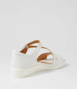 Demir W White Leather Sandals