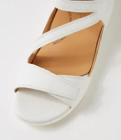 Demir W White Leather Sandals