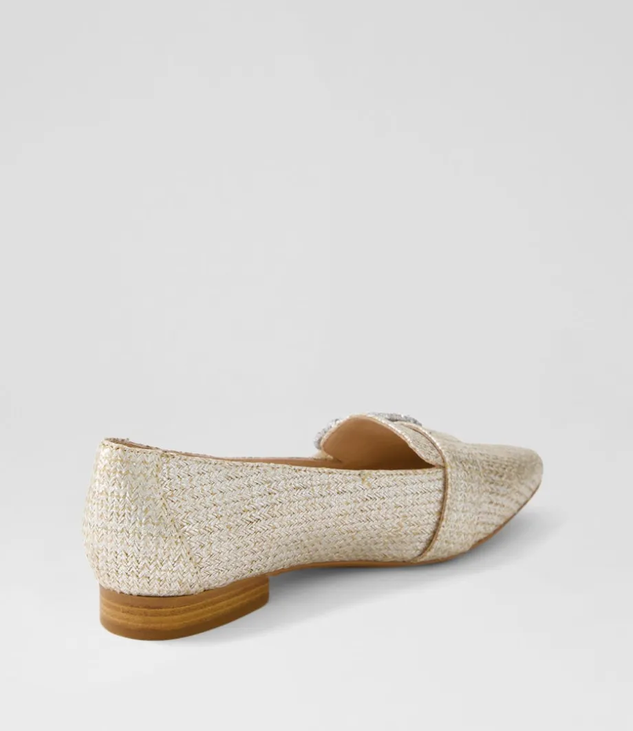 Denira Silver Wash Woven Loafers