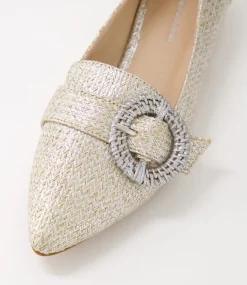 Denira Silver Wash Woven Loafers