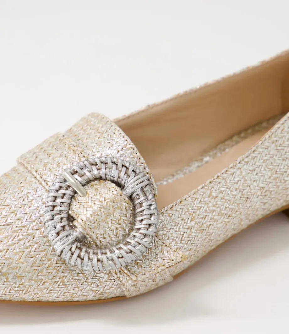 Denira Silver Wash Woven Loafers