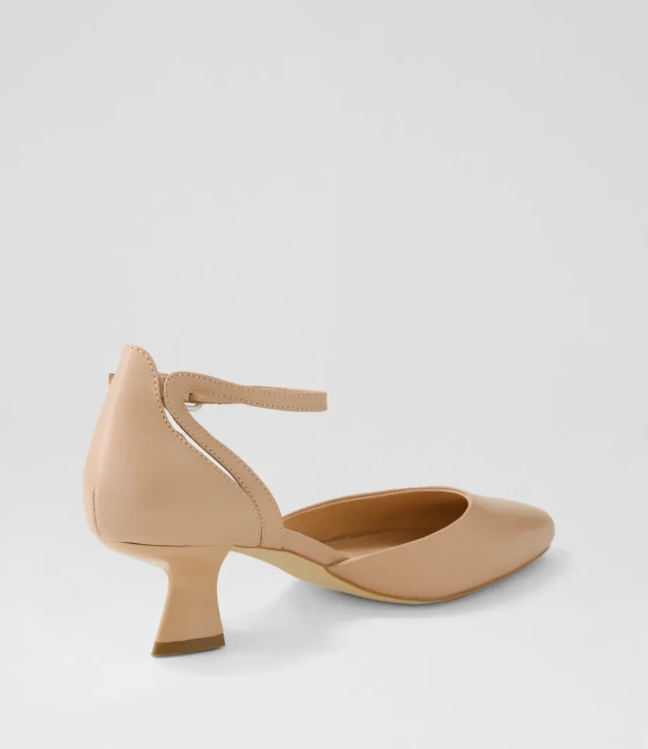 Deone Dark Nude Leather Heels