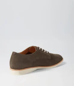 Derby Supersoft Peat Nubuck Lace Up Flats