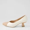 Dinah Dark Nude Ivory Leather Heels