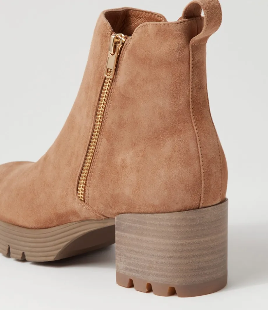 Dinis Light Choc Suede Ankle Boots