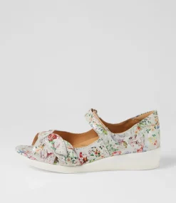 Disco W Wild Flower Leather Sandals
