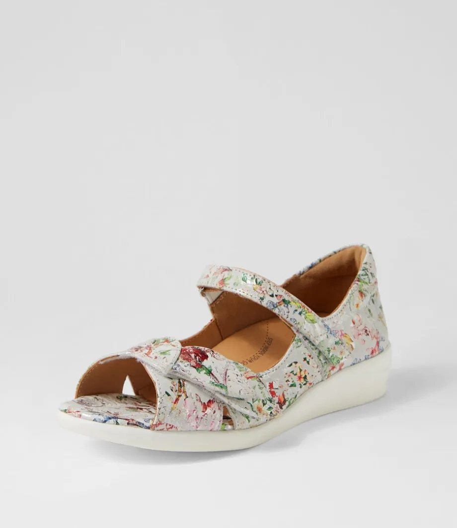 Disco W Wild Flower Leather Sandals