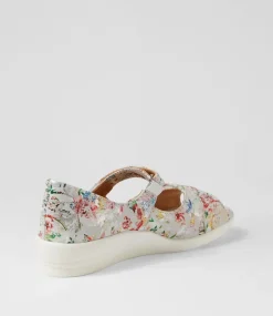 Disco W Wild Flower Leather Sandals