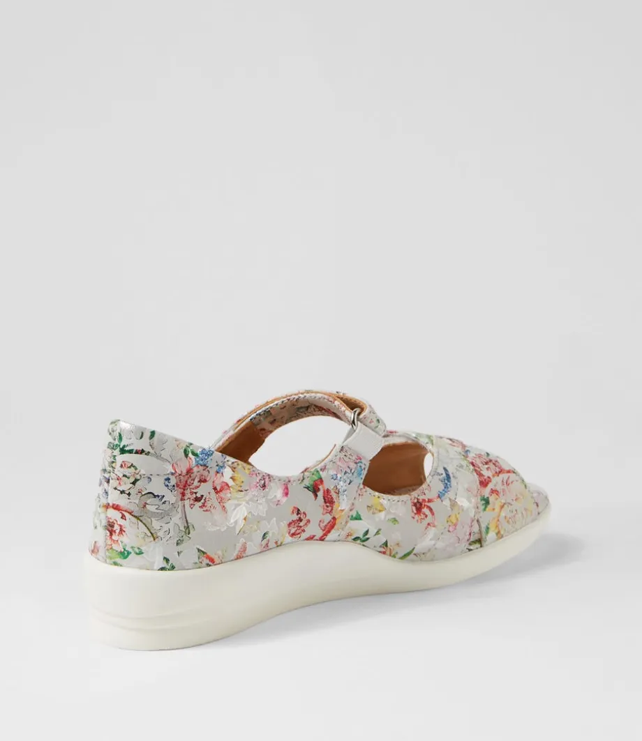 Disco W Wild Flower Leather Sandals