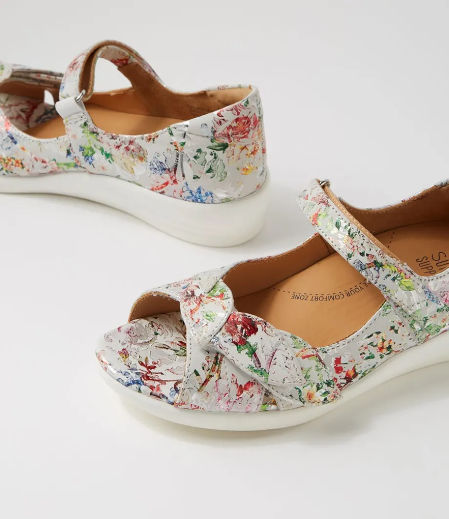 Disco W Wild Flower Leather Sandals