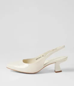 Domina Ivory Patent Leather Heels