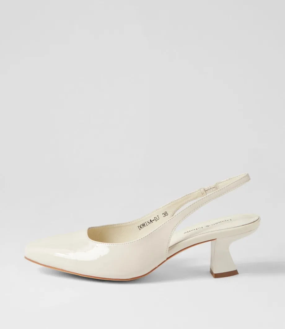 Domina Ivory Patent Leather Heels