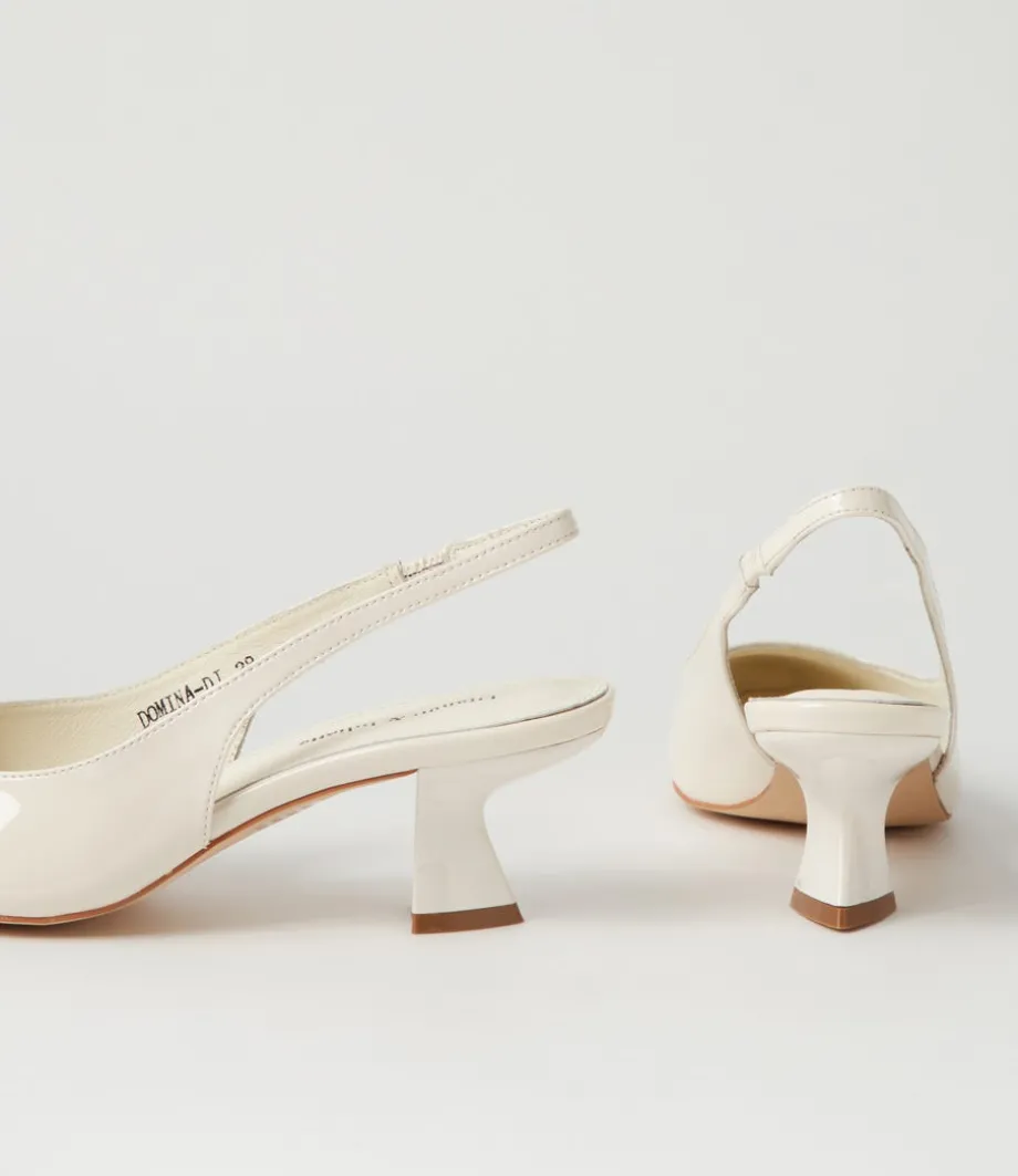 Domina Ivory Patent Leather Heels