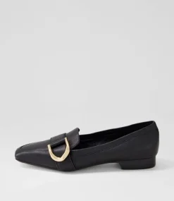 Dorys Black Leather Loafers
