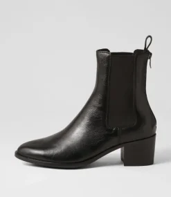 Dowell Black Leather Chelsea Boots