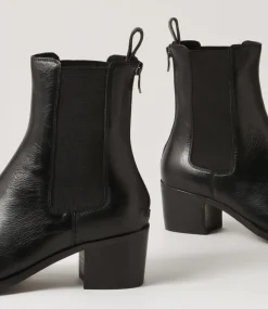 Dowell Black Leather Chelsea Boots