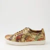 Durst Vintage Metal Floral Leather Sneakers
