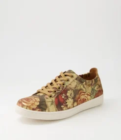 Durst Vintage Metal Floral Leather Sneakers