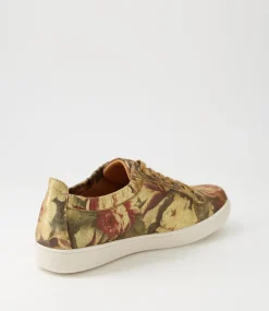 Durst Vintage Metal Floral Leather Sneakers