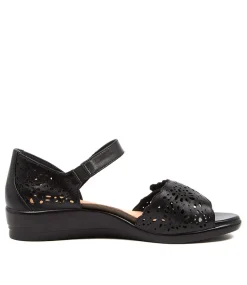 Dusty W Black Leather