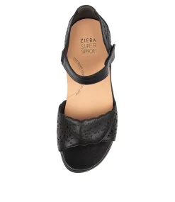 Dusty W Black Leather