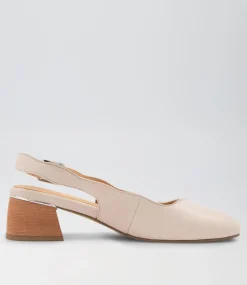 Ebbiez W Nude Leather Heels