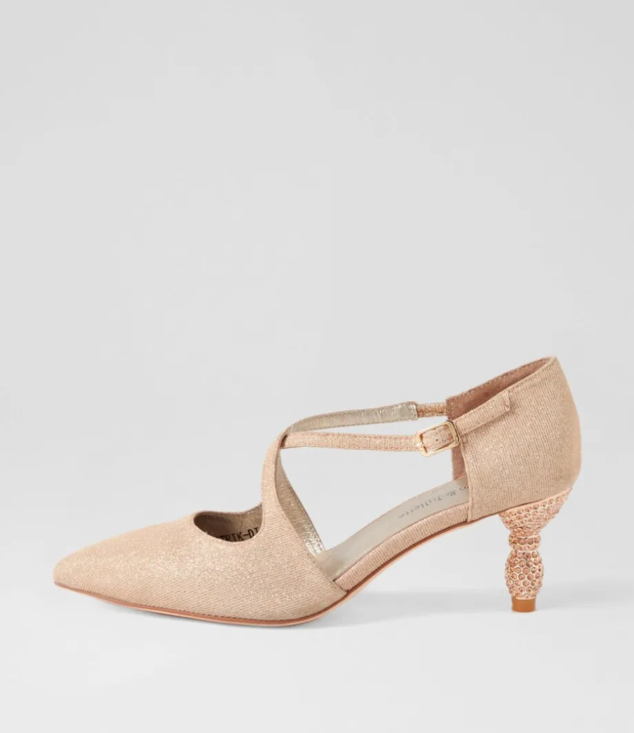 Electrik Champagne Sparkle Fabric Heels