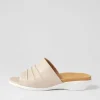 Elija Xw Almond Leather Slides